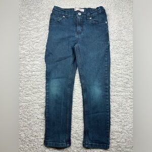 Levi's Jeans Boys 7 Slim 511 Straight Dark Wash Casual Adjustable Waist Denim
